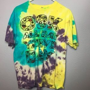 Tied dyed Over 9000 tee